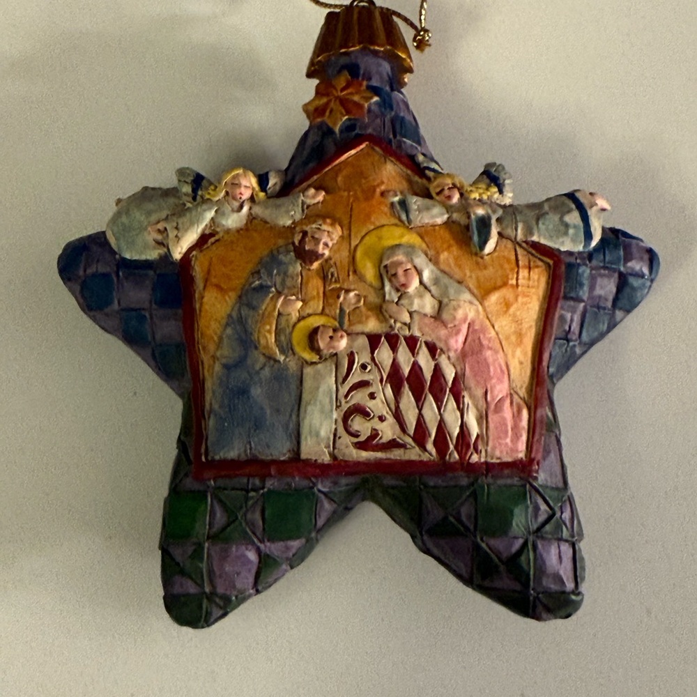 Jim Shore Multicolor Nativity Star Ornament